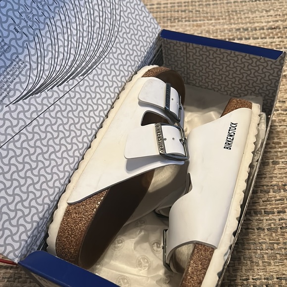 SOLD White Arizona Birkenstock Sandals - Picture 2 of 7